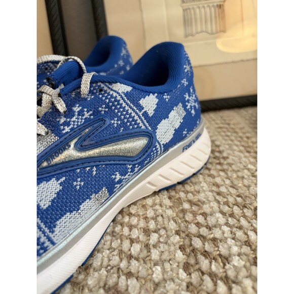 Brooks Revel 3 Run Merry Ugly Sweater Christmas Women’s Running Shoes Blue 8B - Picture 3 of 11